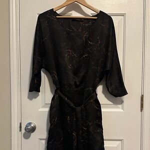 The Limited Black Dress with Brown Accents
